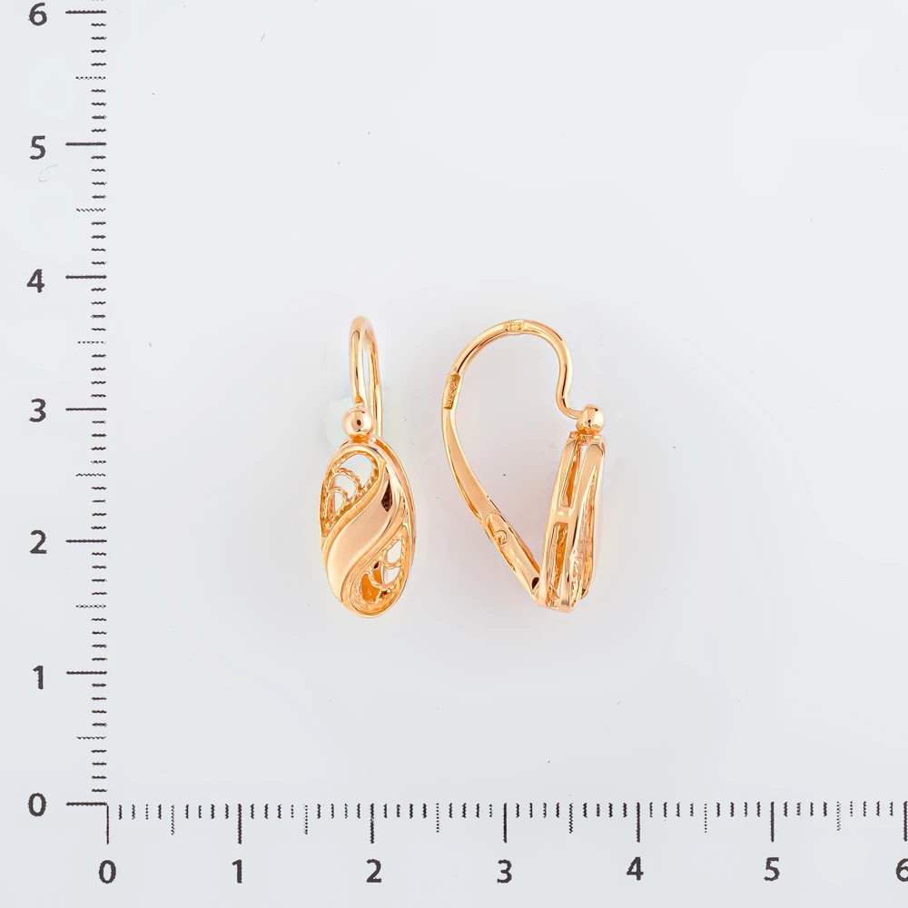 Серьги из красного золота 585 пробы