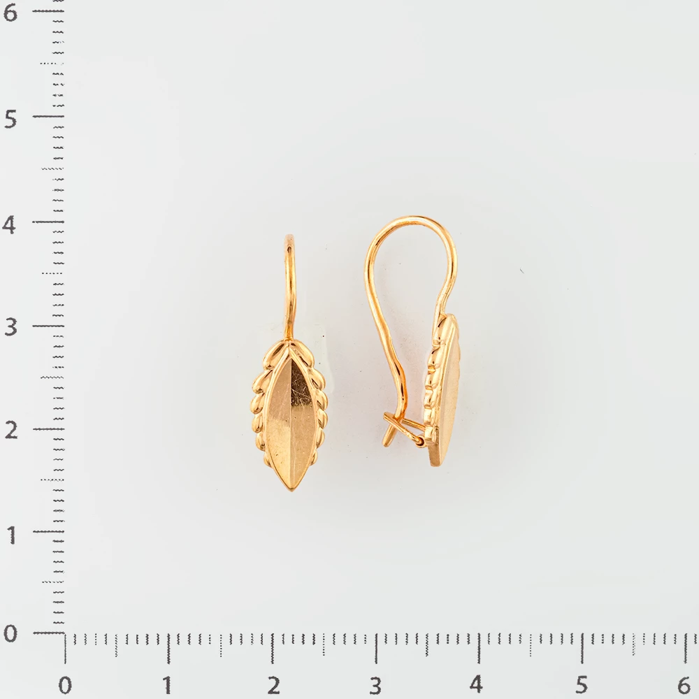 Серьги из красного золота 583 пробы