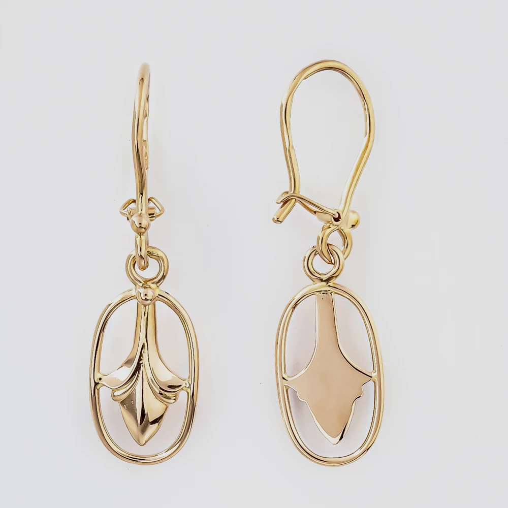 Серьги из красного золота 585 пробы