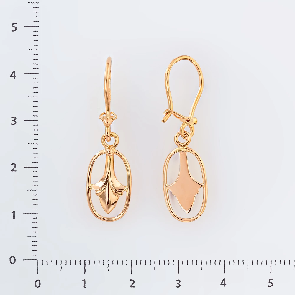 Серьги из красного золота 585 пробы