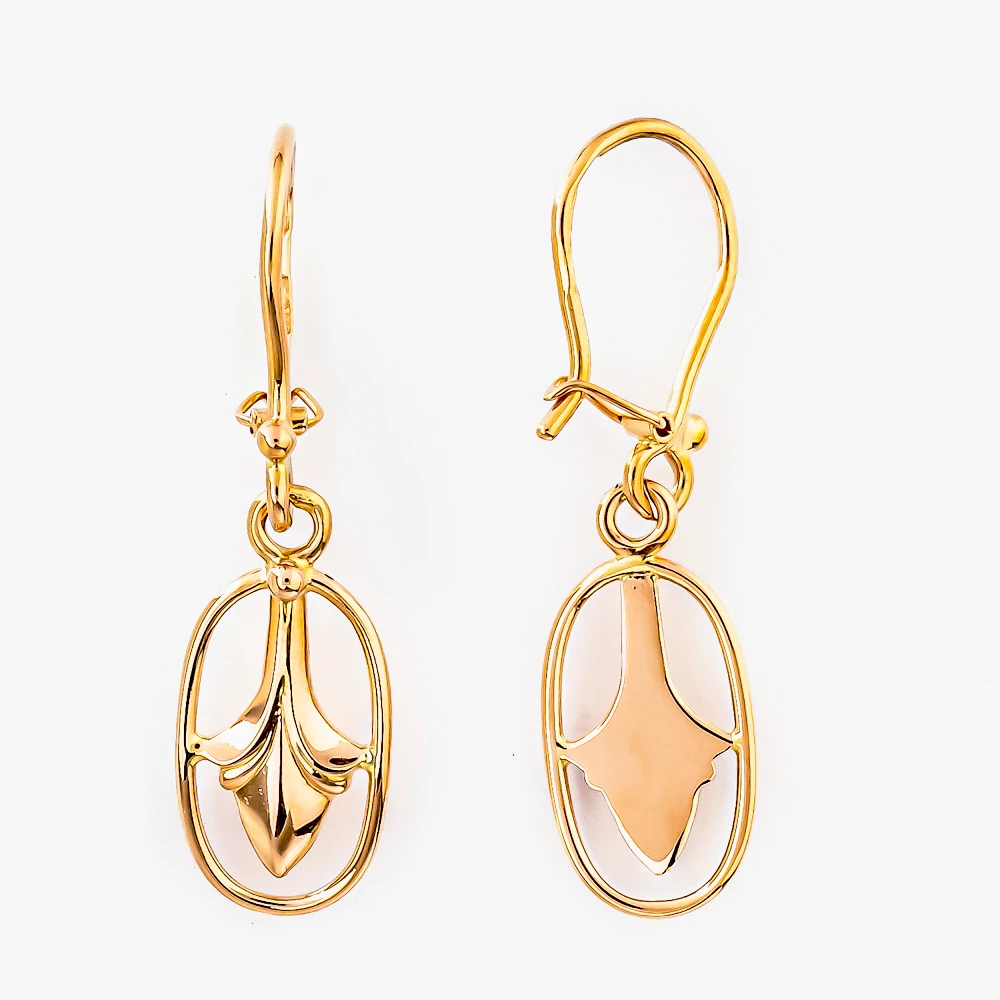 Серьги из красного золота 585 пробы