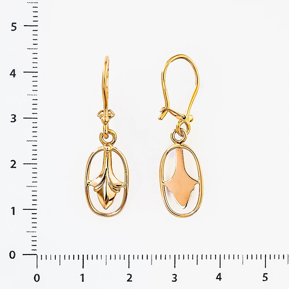 Серьги из красного золота 585 пробы