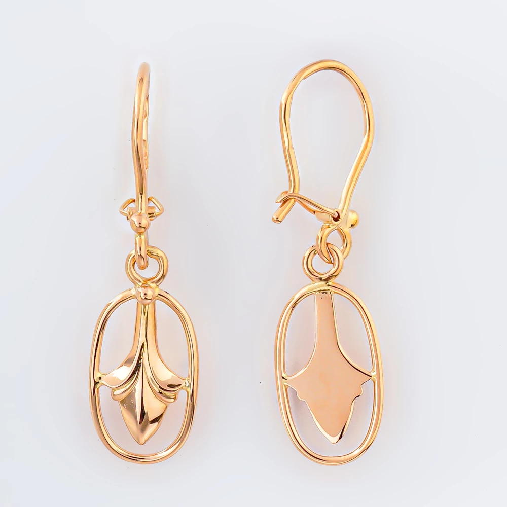 Серьги из красного золота 585 пробы