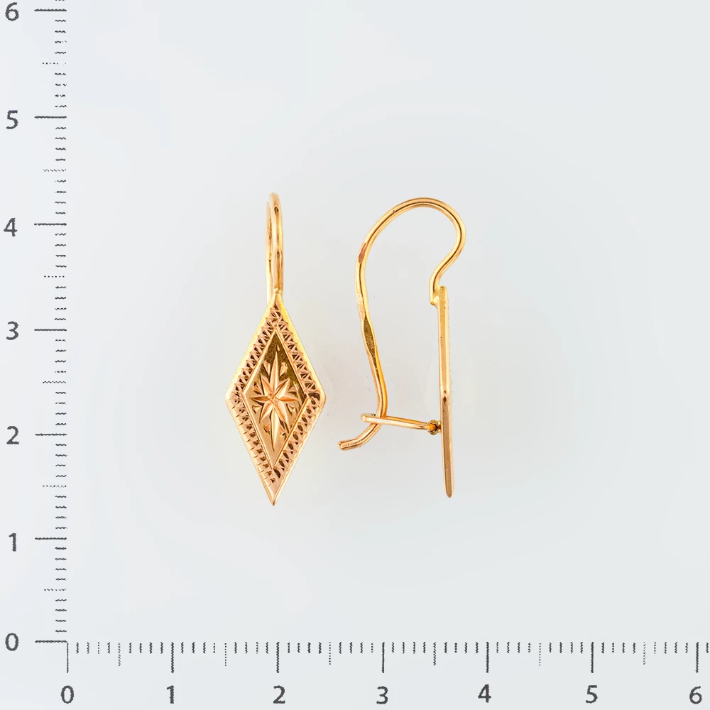 Серьги из красного золота 583 пробы