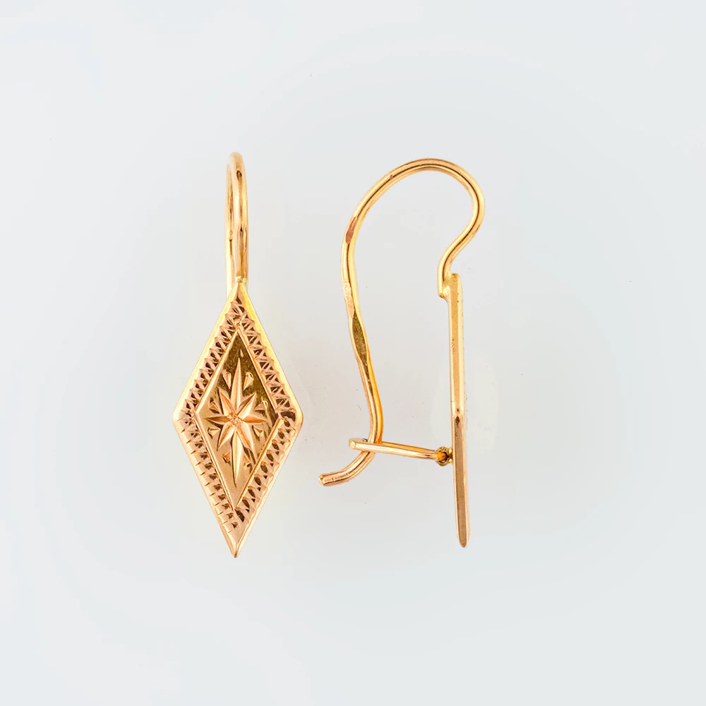Серьги из красного золота 583 пробы