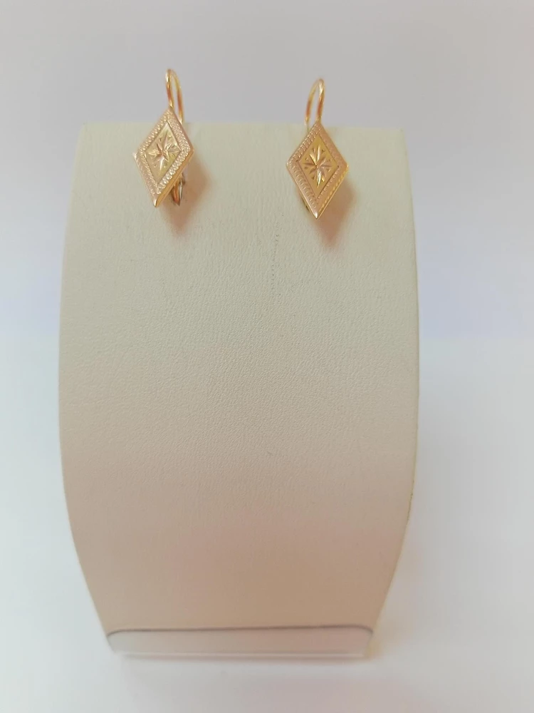 Серьги из красного золота 583 пробы