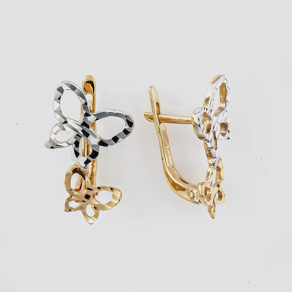 Серьги из красного золота 585 пробы