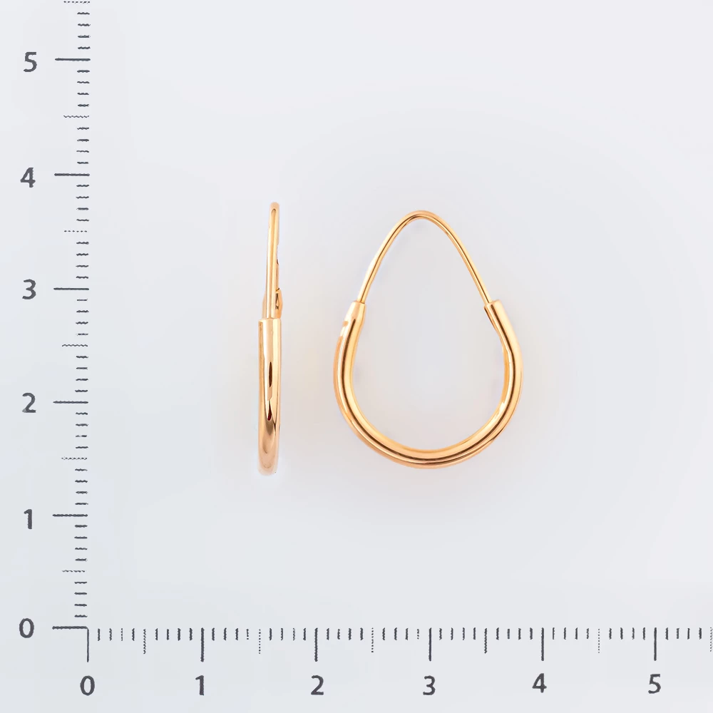 Серьги из красного золота 585 пробы
