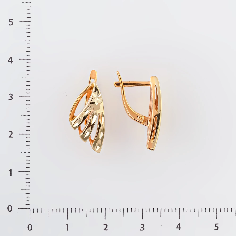 Серьги из красного золота 585 пробы