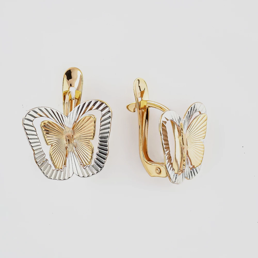 Серьги из красного золота 585 пробы