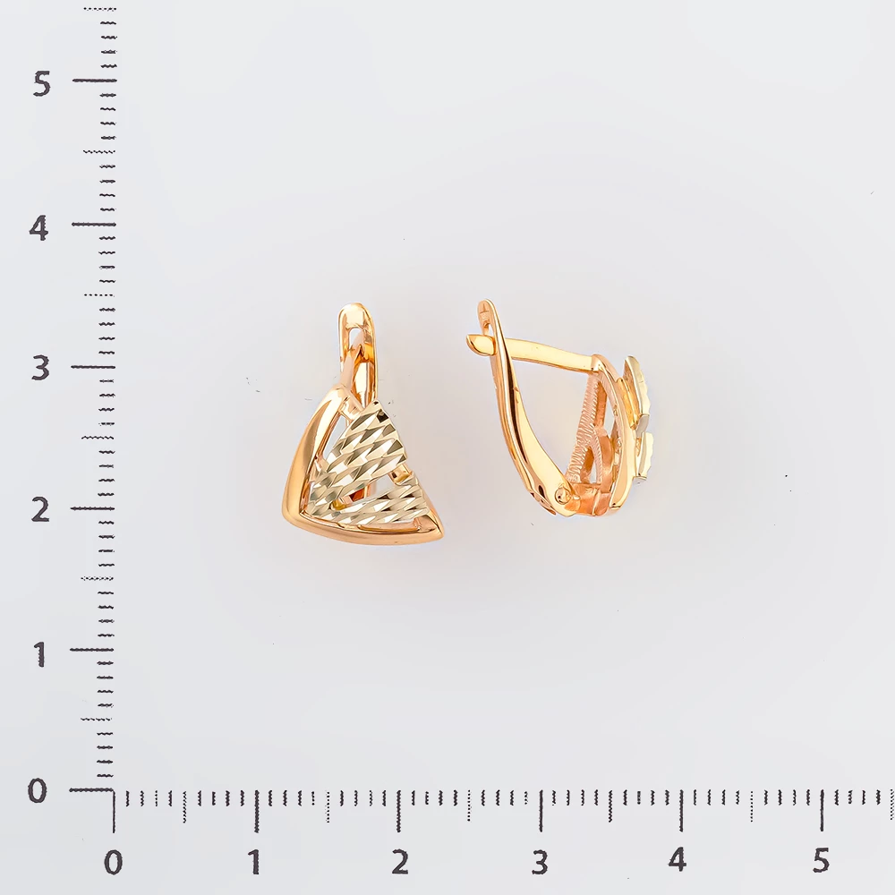 Серьги из красного золота 585 пробы