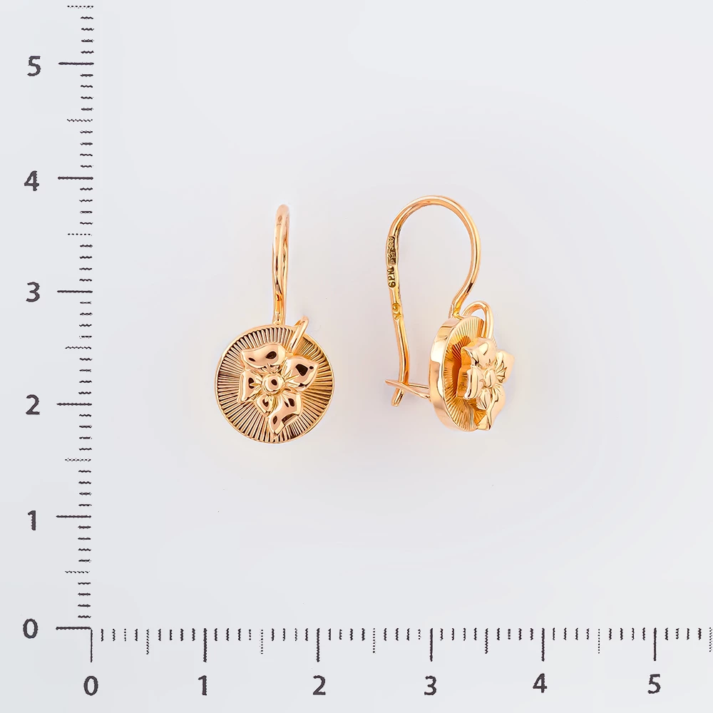 Серьги из красного золота 583 пробы