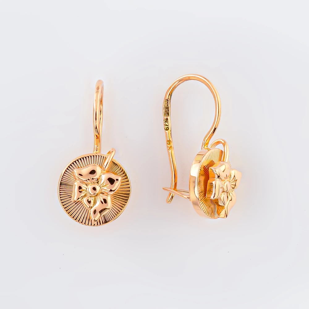Серьги из красного золота 583 пробы