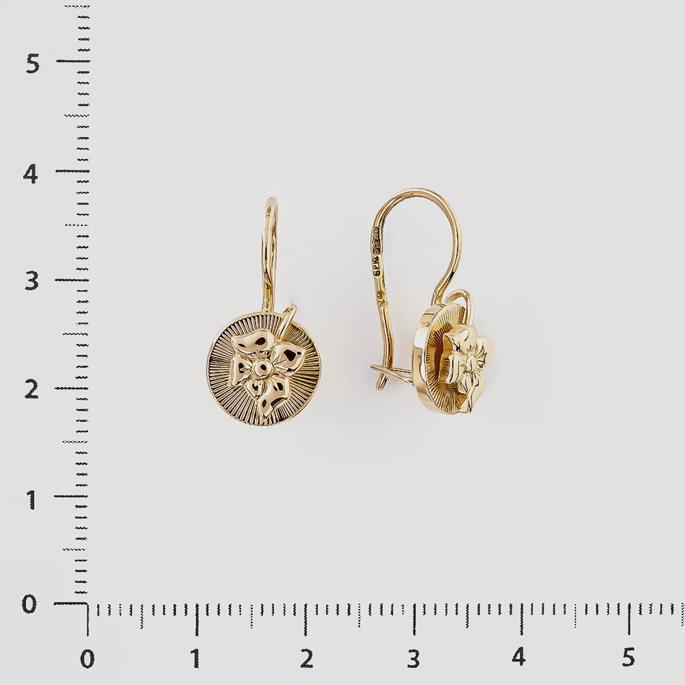 Серьги из красного золота 583 пробы