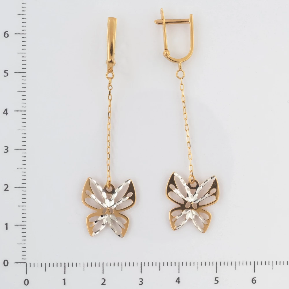 Серьги из красного золота 585 пробы