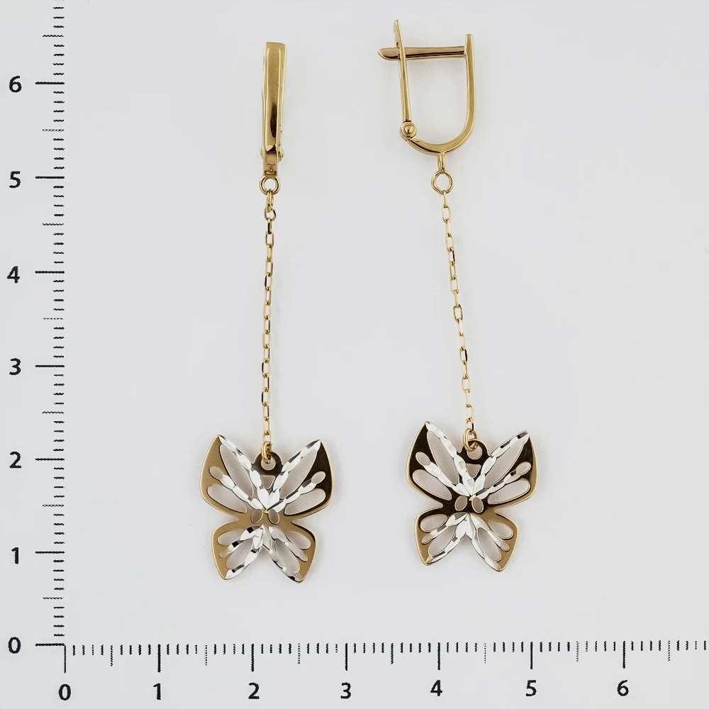 Серьги из красного золота 585 пробы