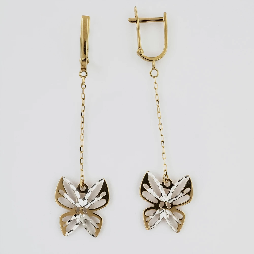 Серьги из красного золота 585 пробы