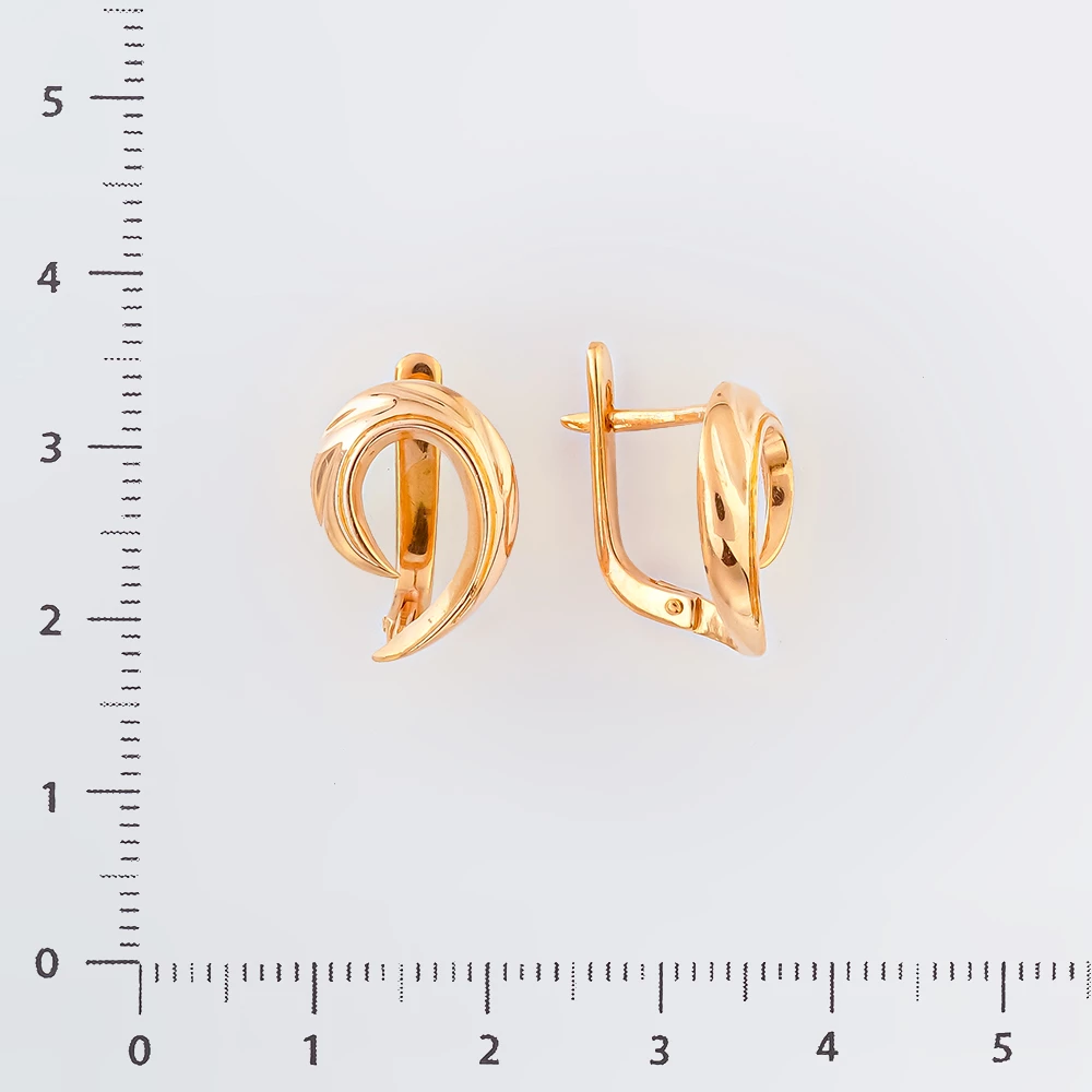 Серьги из красного золота 585 пробы