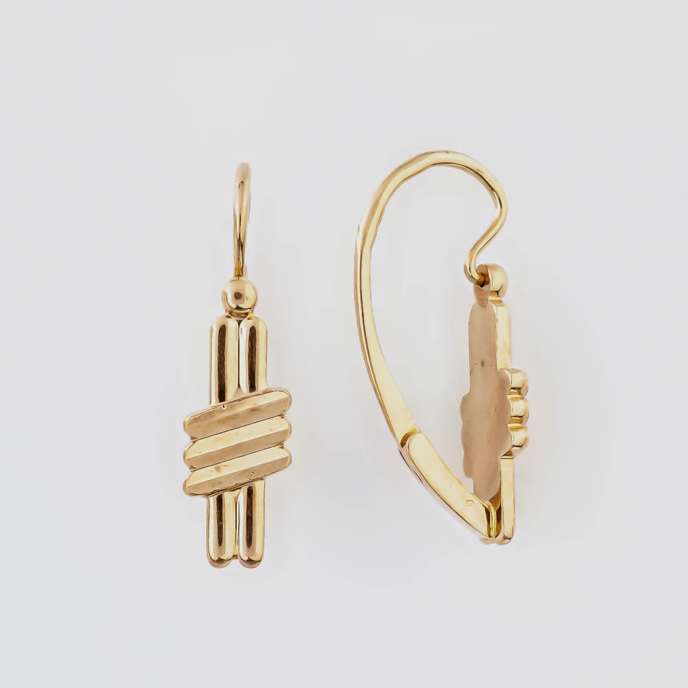 Серьги из красного золота 585 пробы
