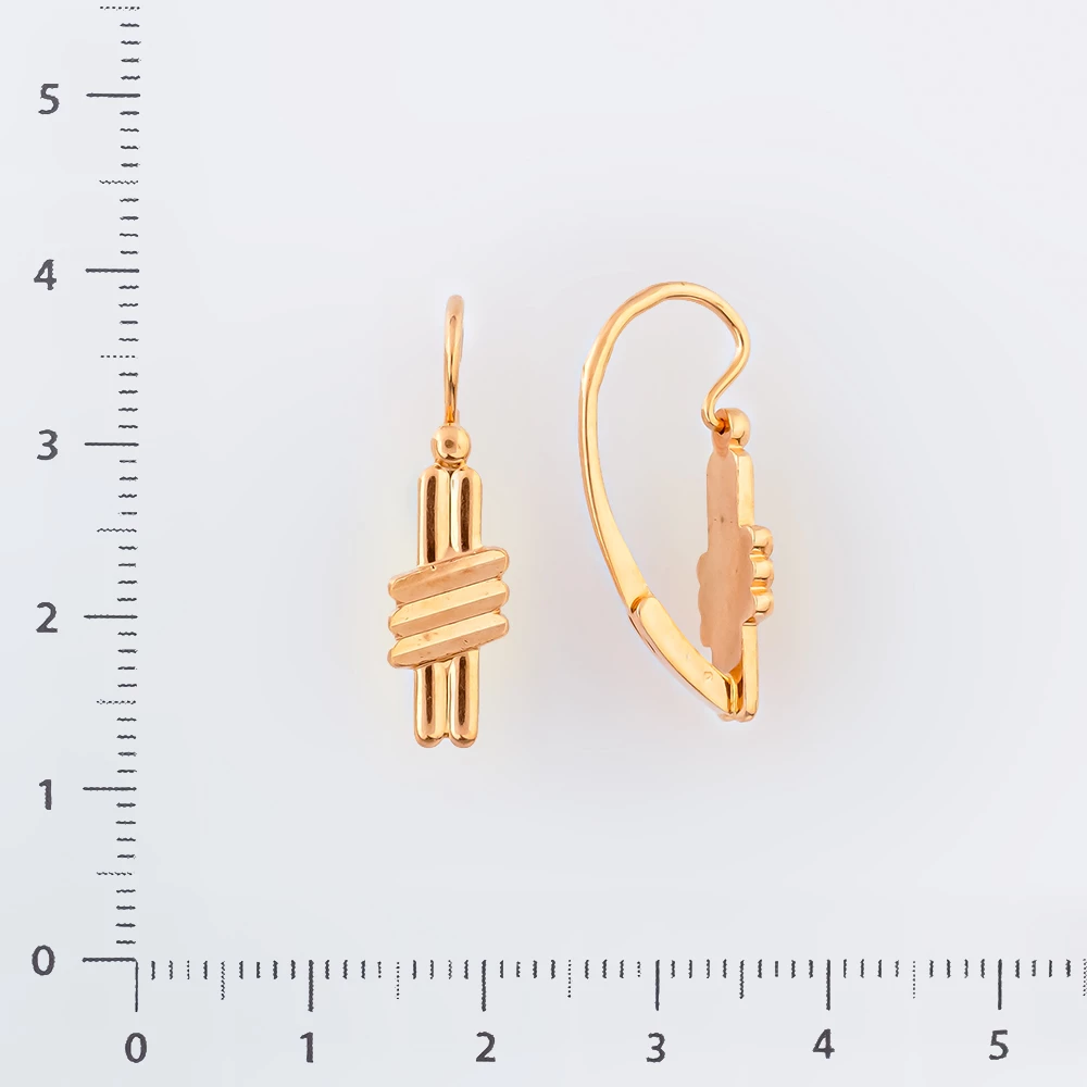 Серьги из красного золота 585 пробы