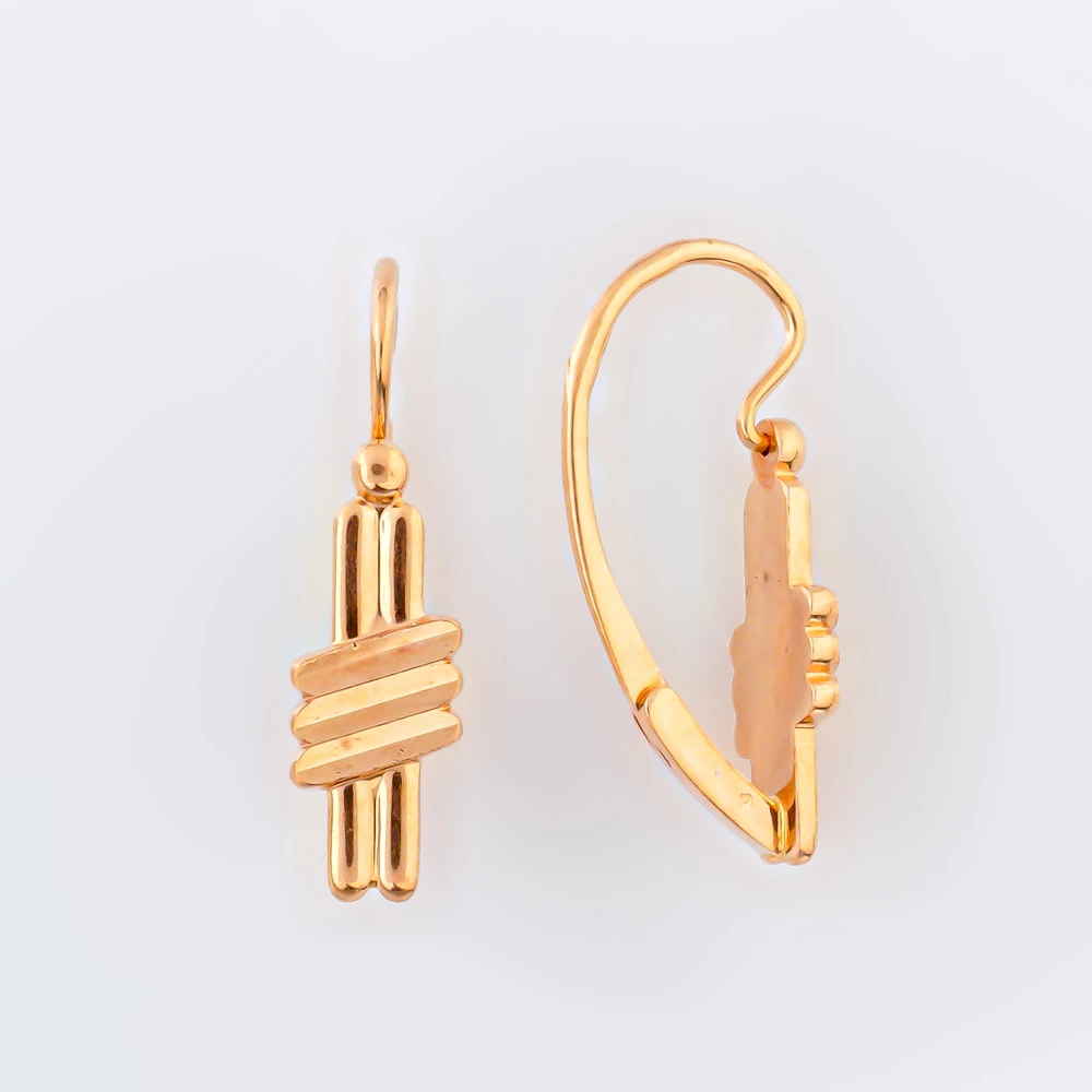 Серьги из красного золота 585 пробы