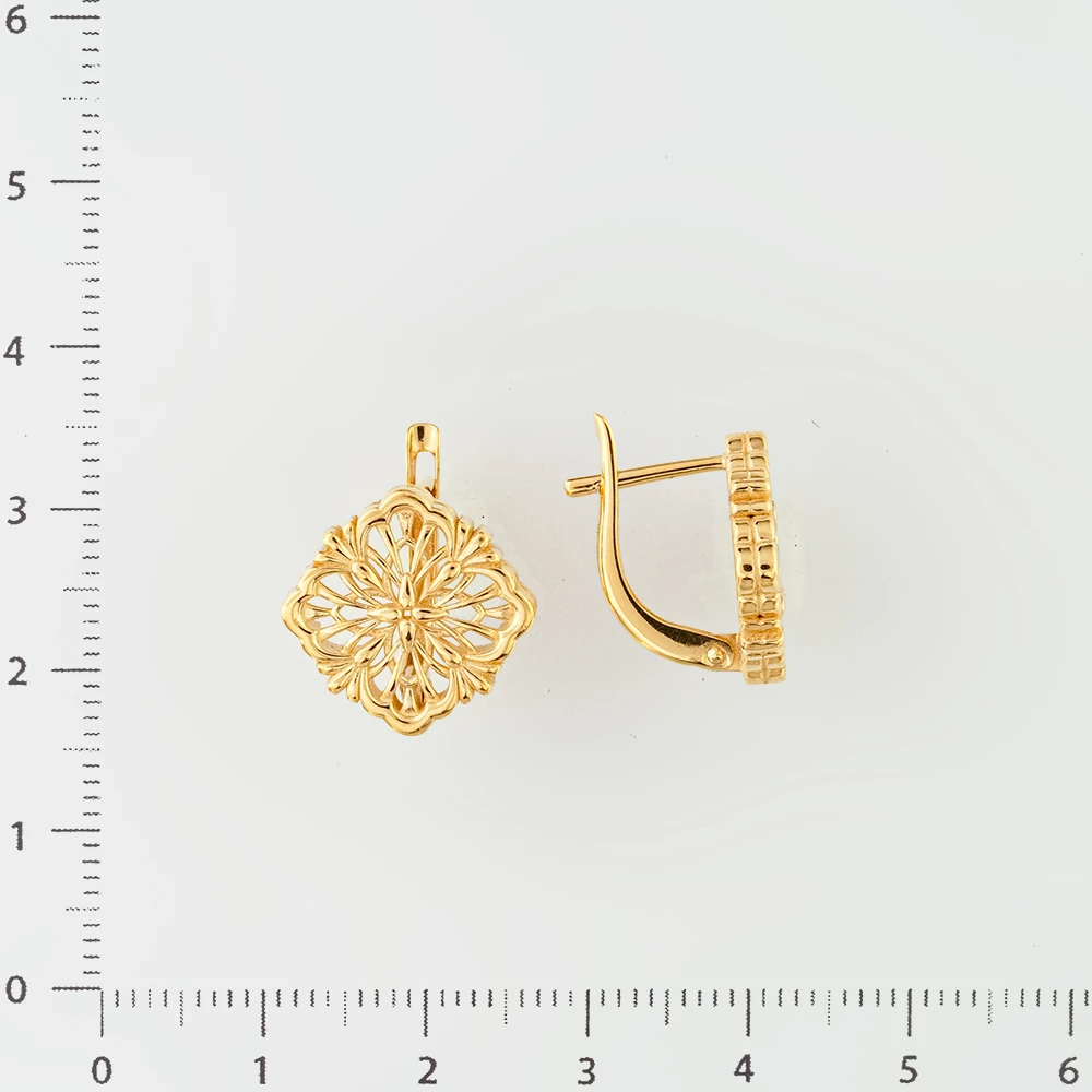 Серьги из желтого золота 585 пробы