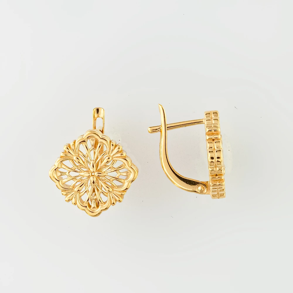 Серьги из желтого золота 585 пробы