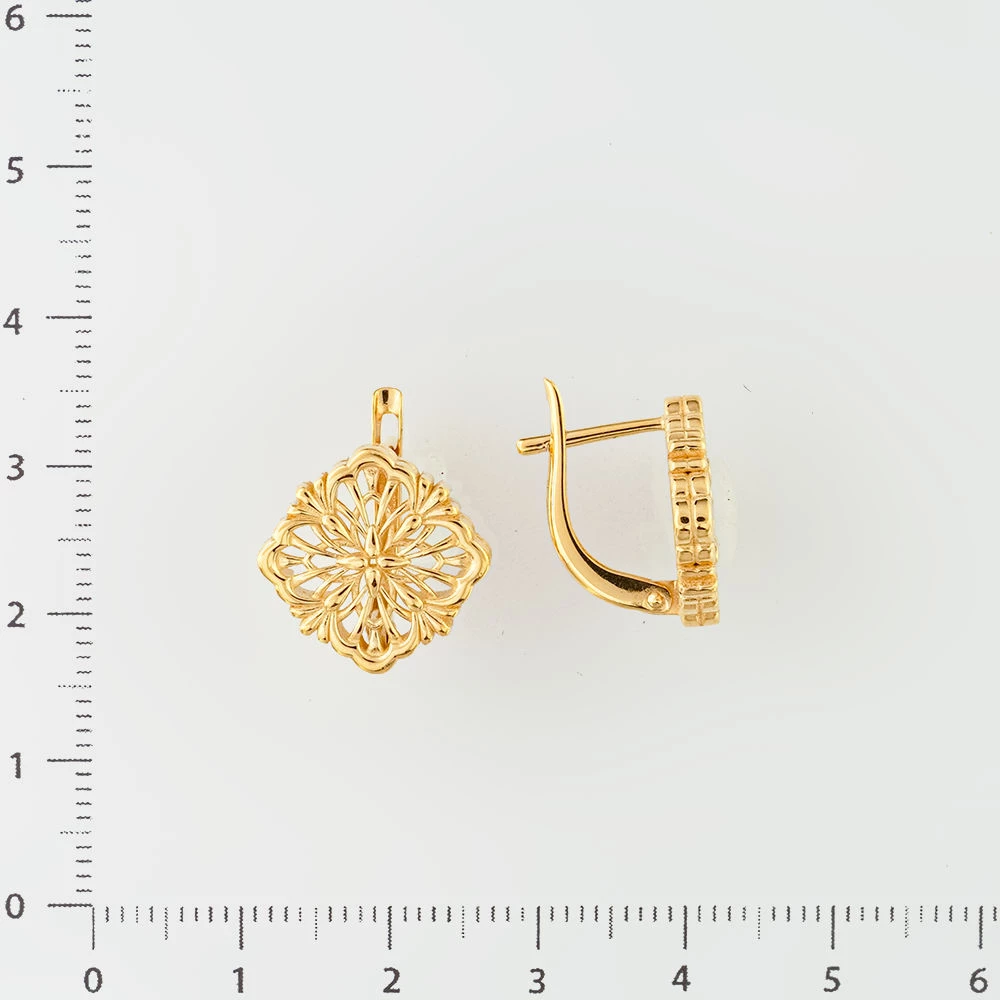 Серьги из желтого золота 585 пробы