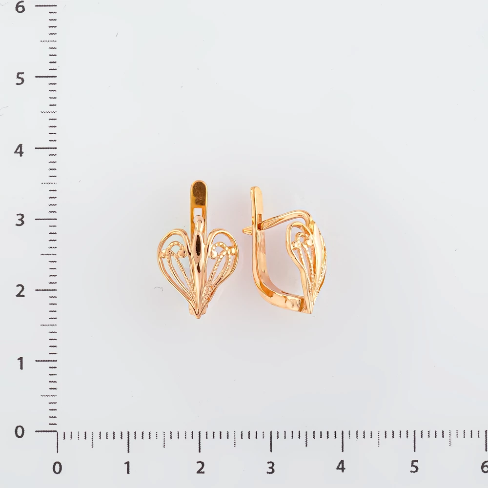Серьги из красного золота 583 пробы