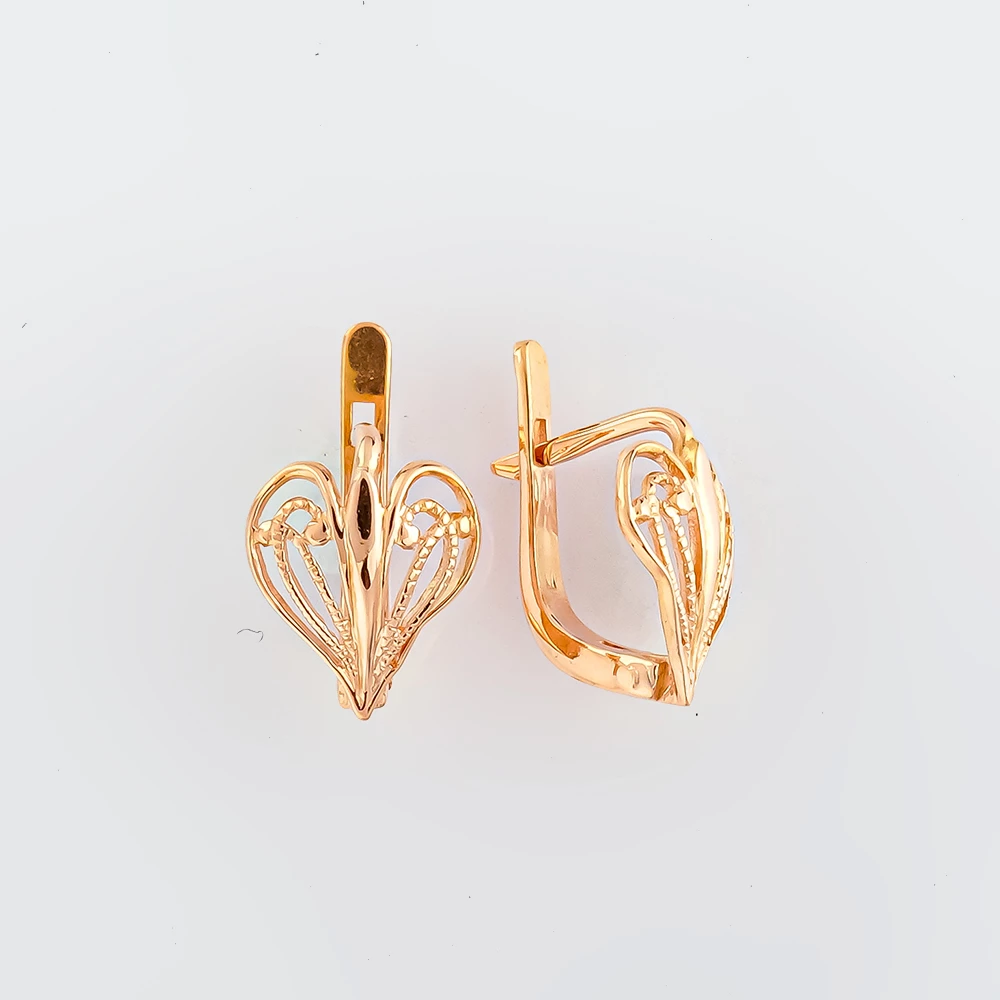 Серьги из красного золота 583 пробы