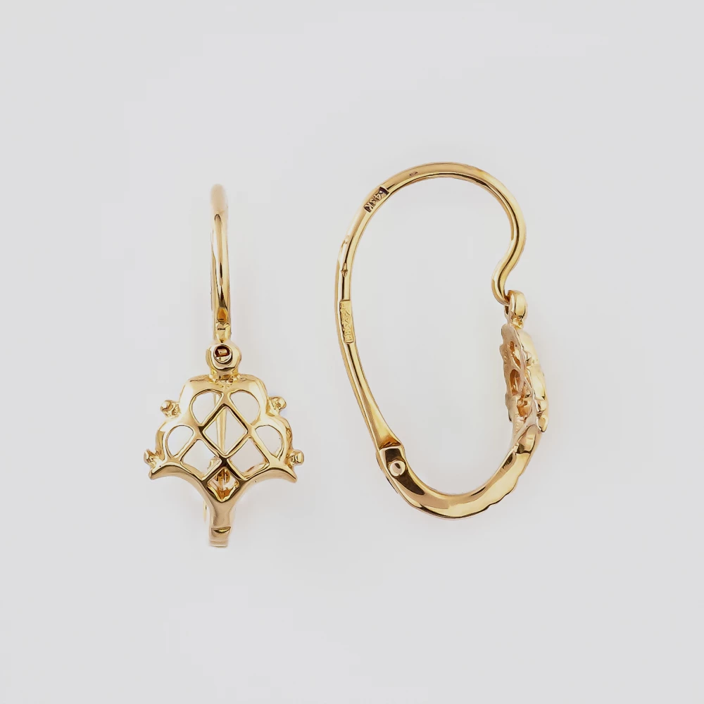 Серьги из красного золота 583 пробы