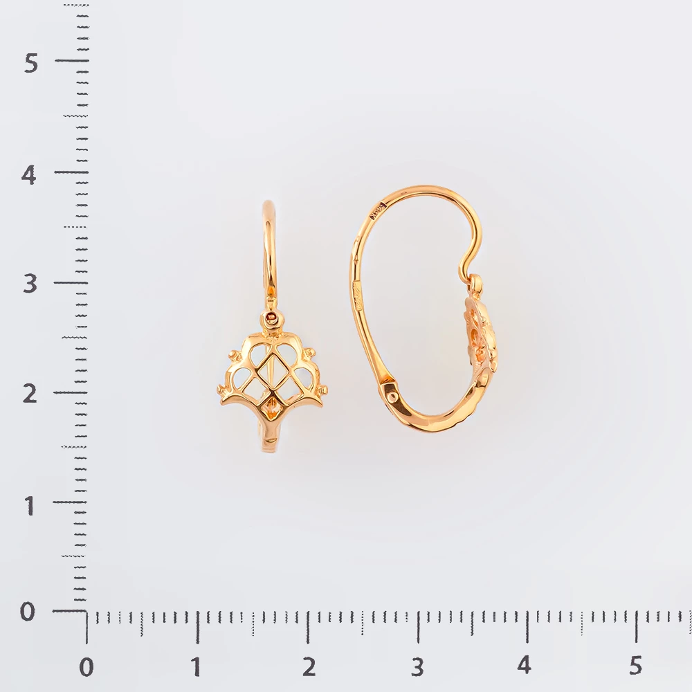 Серьги из красного золота 583 пробы