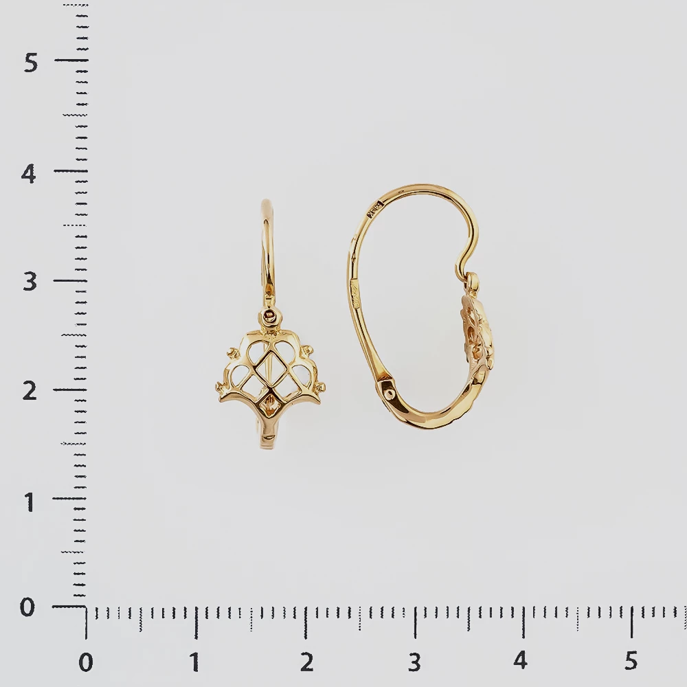 Серьги из красного золота 583 пробы