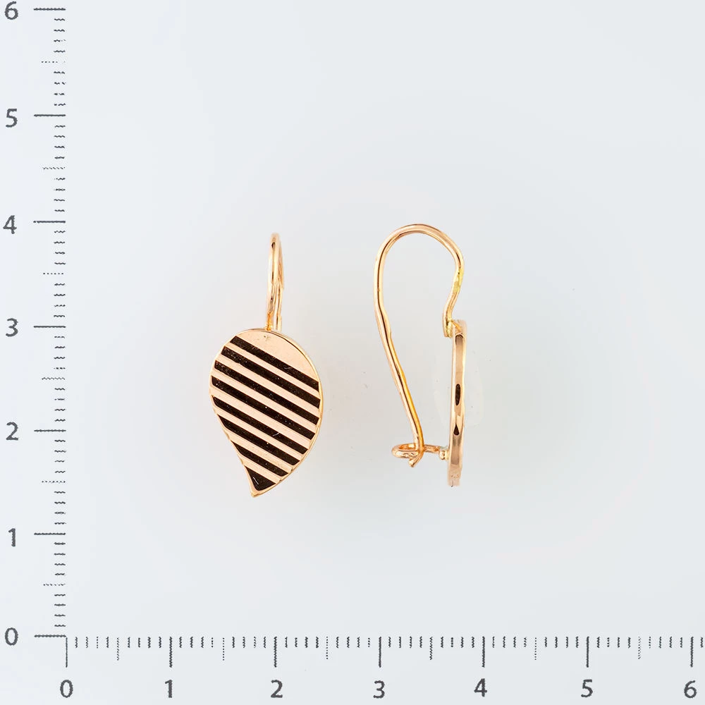 Серьги из красного золота 583 пробы