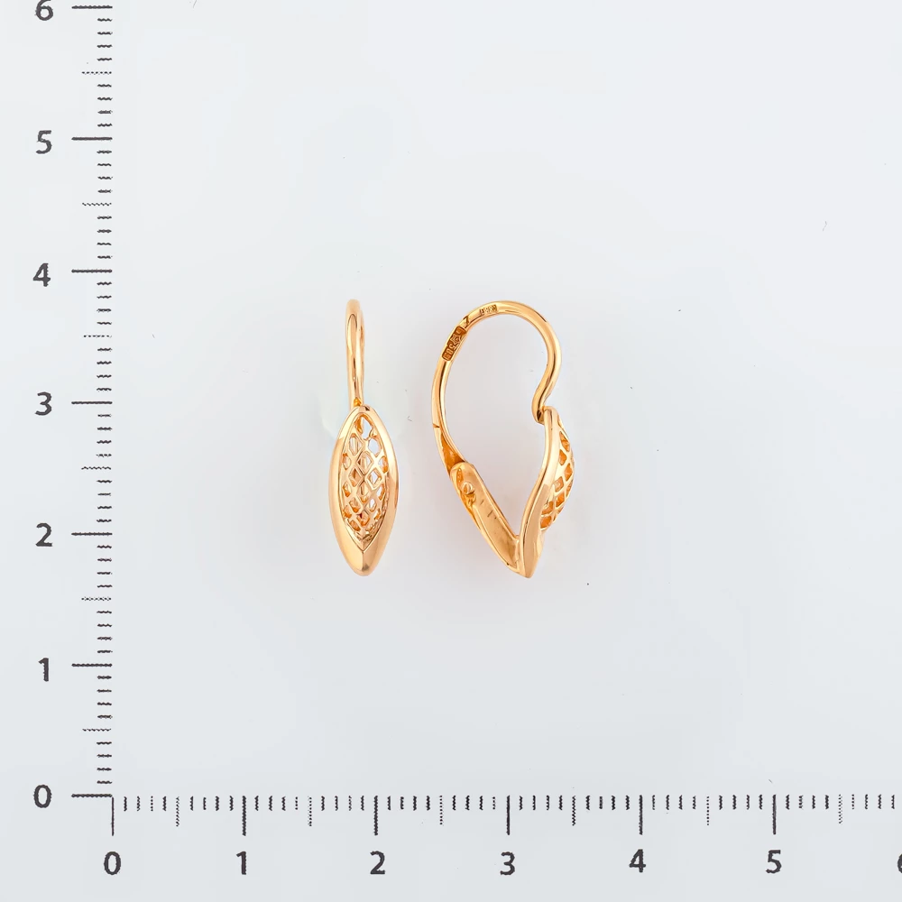 Серьги из красного золота 585 пробы