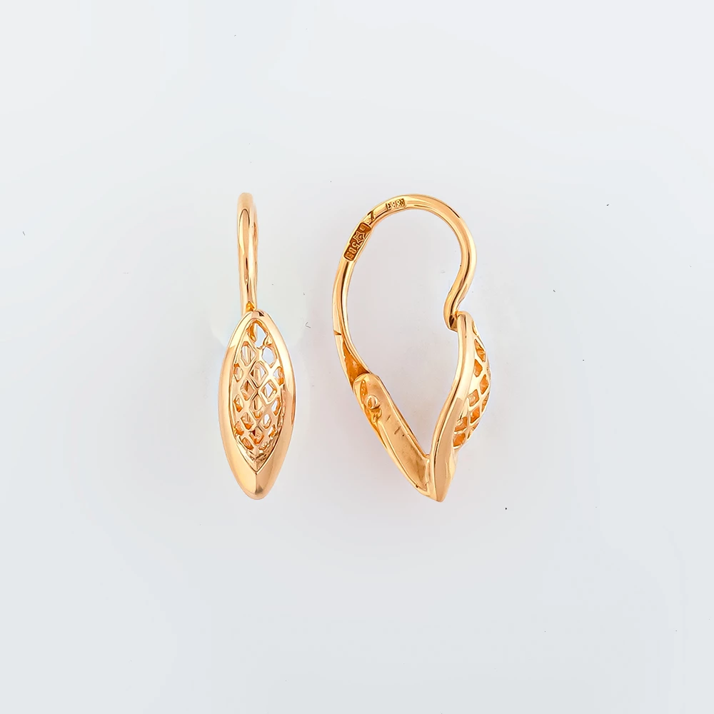 Серьги из красного золота 585 пробы