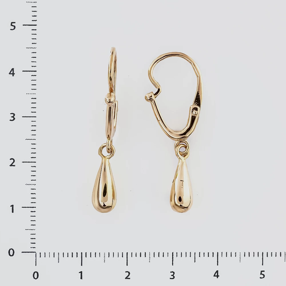 Серьги из красного золота 585 пробы