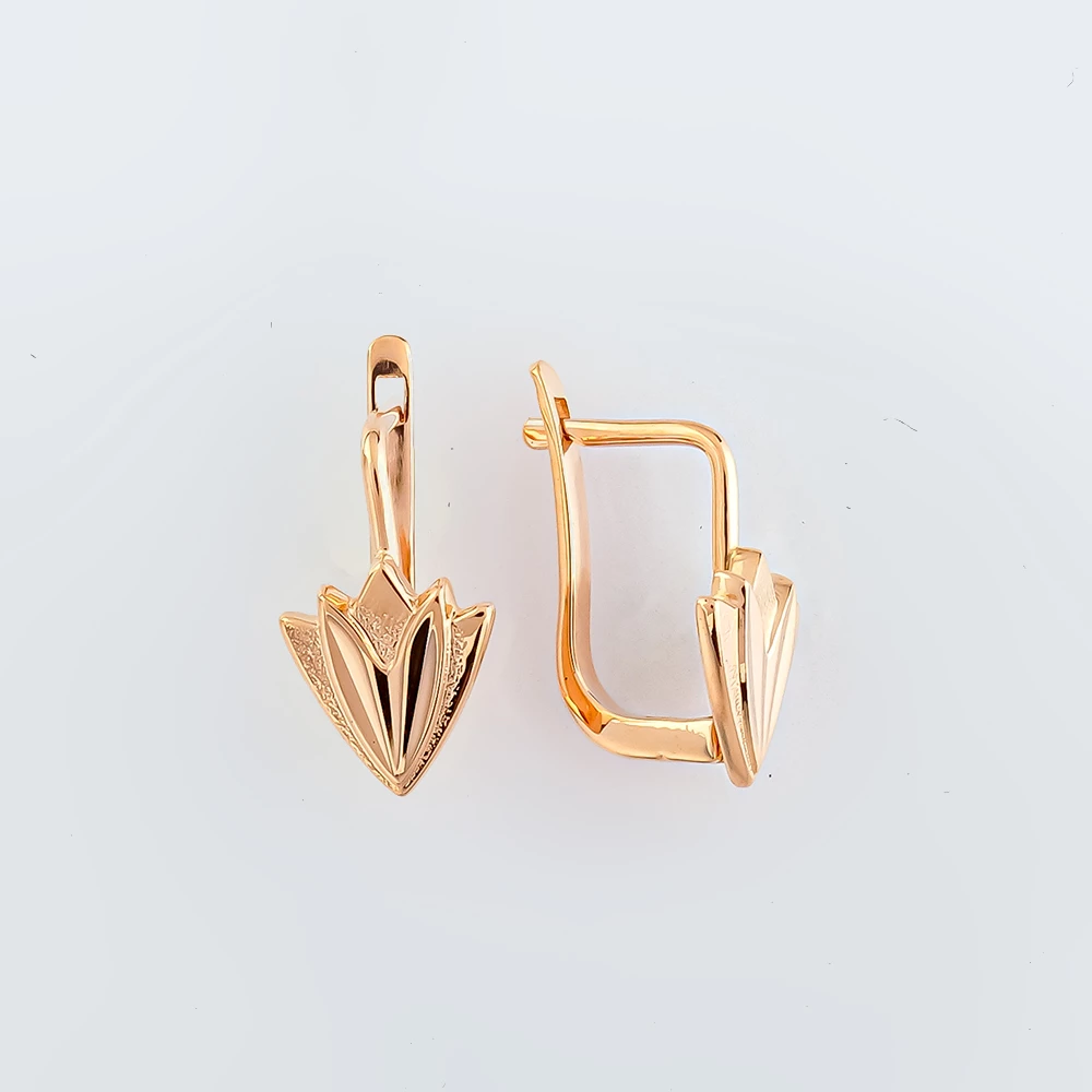 Серьги из красного золота 583 пробы