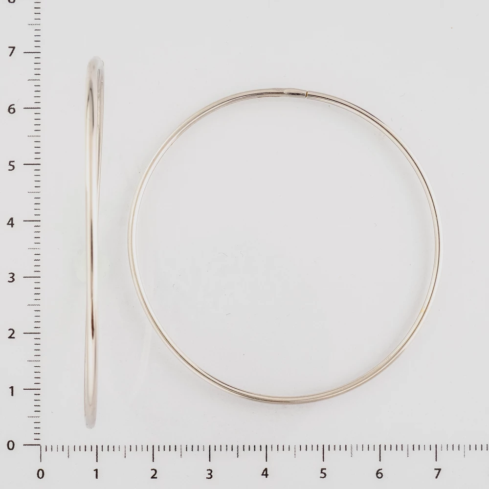 Серьги конго из белого золота 585 пробы
