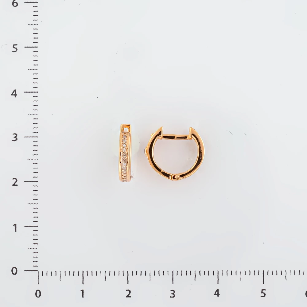 Серьги с сапфиром из красного золота 585 пробы