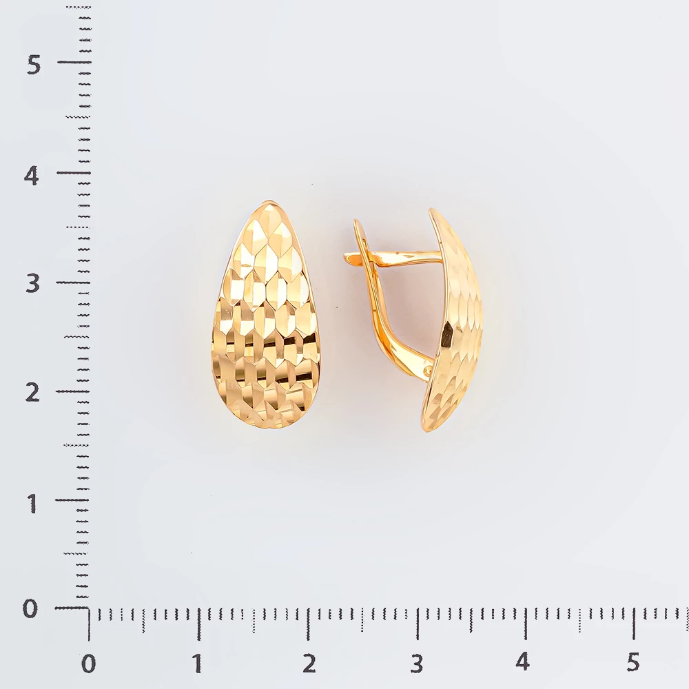 Серьги из красного золота 585 пробы