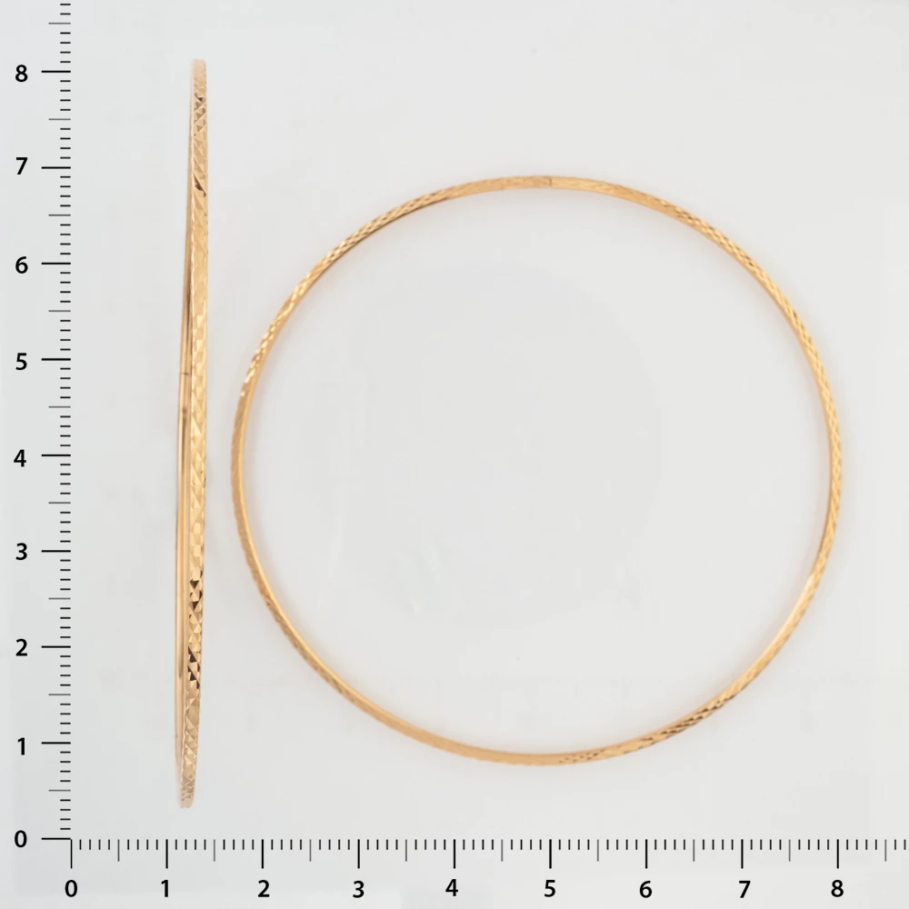 Серьги конго из красного золота 585 пробы