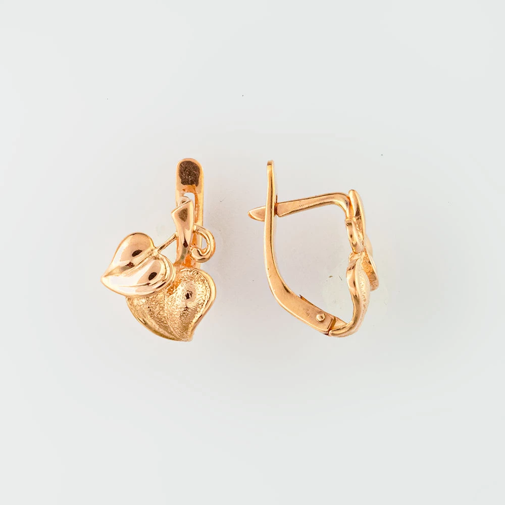 Серьги из красного золота 583 пробы