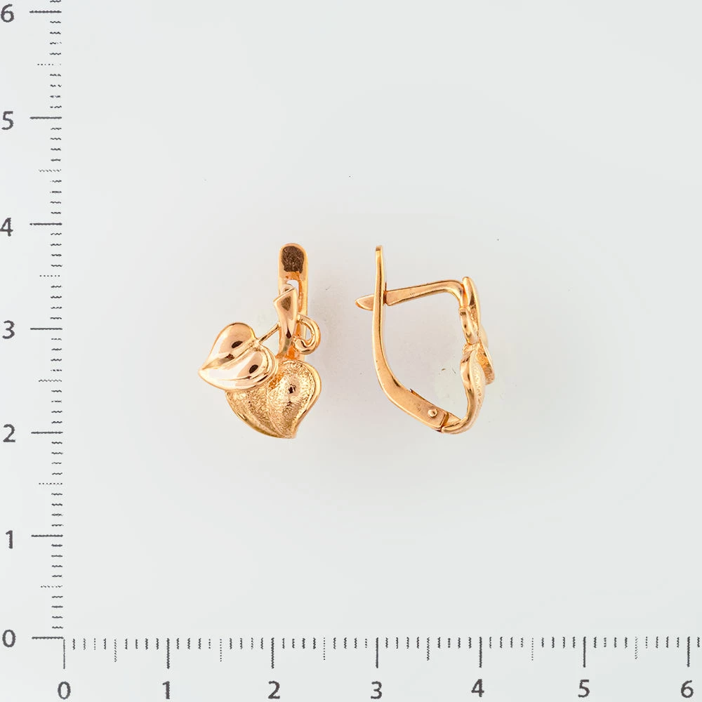 Серьги из красного золота 583 пробы