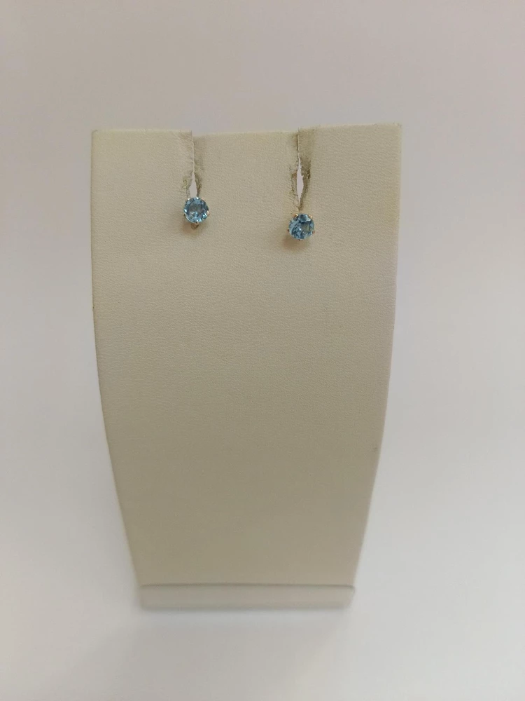 Серьги с топазом из красного золота 585 пробы