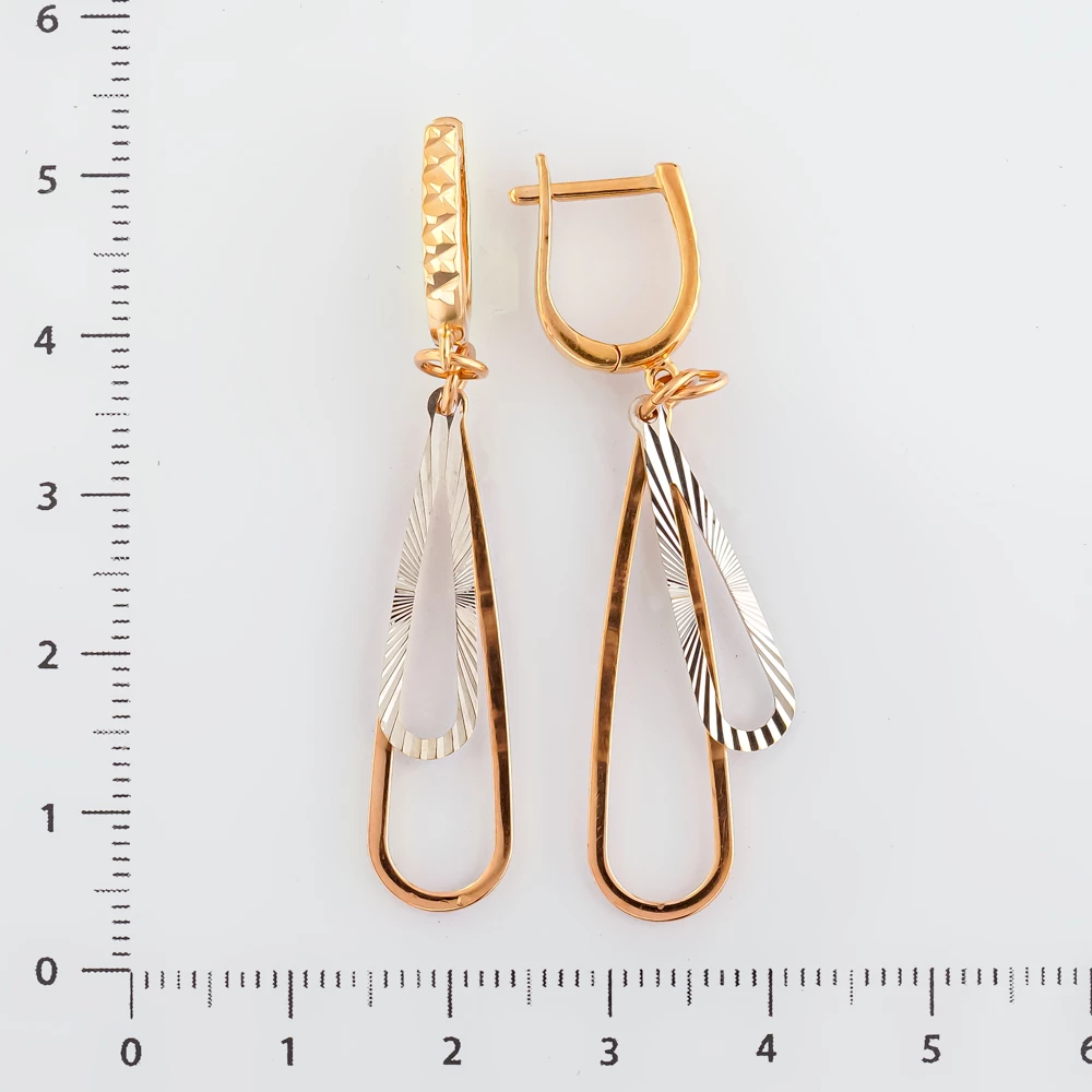 Серьги из красного золота 585 пробы