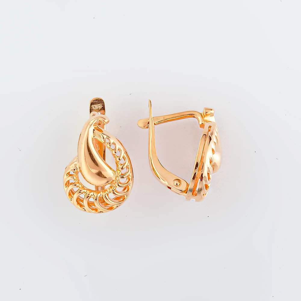 Серьги из красного золота 585 пробы