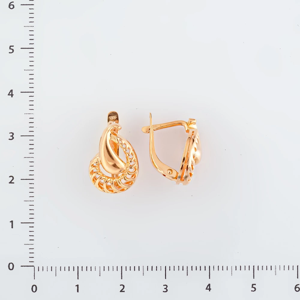 Серьги из красного золота 585 пробы