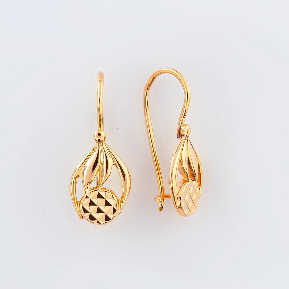 Серьги из красного золота 583 пробы