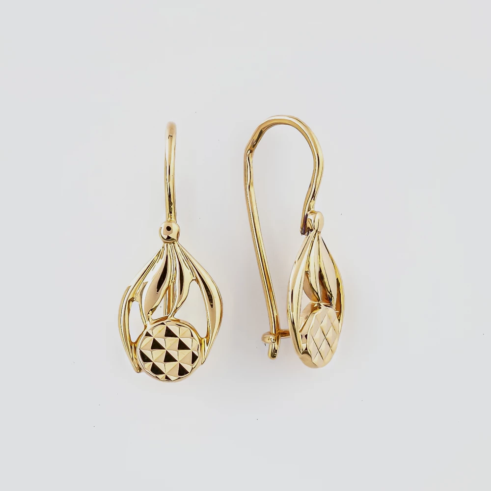Серьги из красного золота 583 пробы